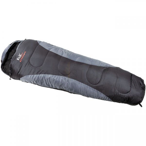 FoxOutdoor Mummy Sleeping Bag Economic - Black / Grey