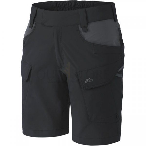 Helikon-Tex Women's OTS Outdoor Tactical Shorts 8.5 - Black / Shadow Grey - 2XL