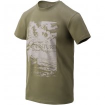 Helikon-Tex T-Shirt Adventure Is Out There - Olive Green - 3XL